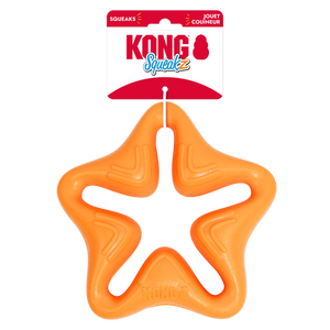 KONG Squeakz Star Dog Toy Orange LG - Image 2