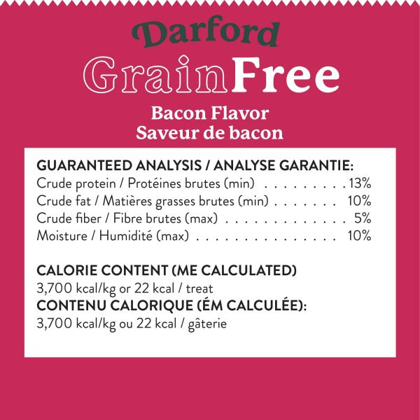 Darford Grain Free Dog Biscuits Bacon Recipe Regular 12 oz