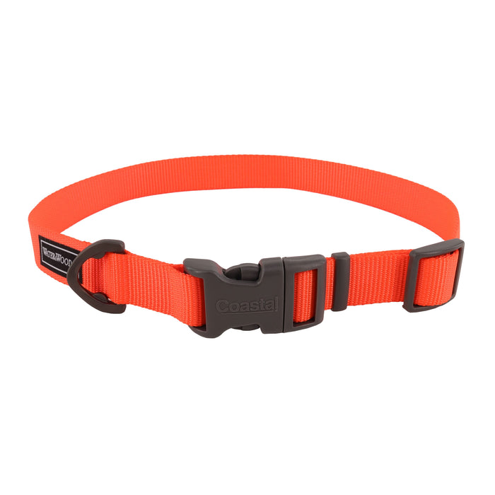 Coastal Water & Woods® Adjustable Dog Collar Safety Orange 14-20in