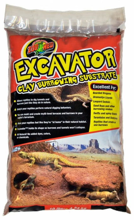 Zoo Med Excavator Clay Burrowing Substrate Brown 10 lb