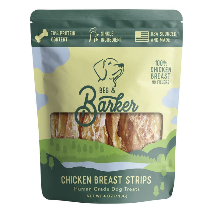 Beg & Barker Chicken Breast Strip Dog Treats 4oz