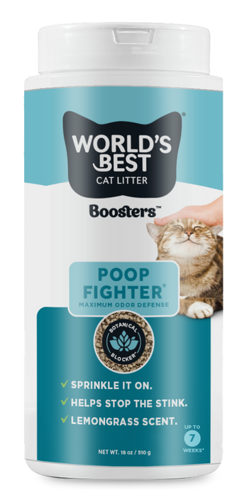 World's Best Cat Litter Poop Fighter Boosters 18oz