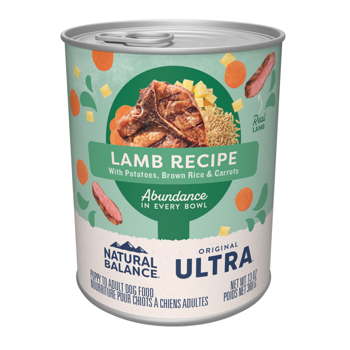 Natural Balance Pet Foods Original Ultra Abundance Canned Dog Food Lamb 13oz