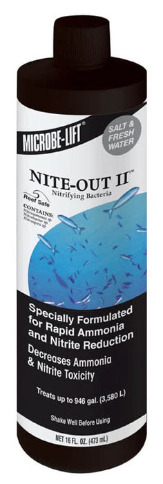 Microbe-Lift Nite-Out II Nitrifying Bacteria Ammonia Detoxifier 16 fl. oz