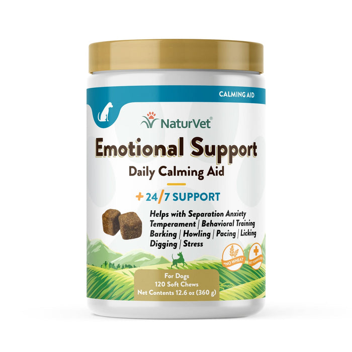 NaturVet Emotional Support Long Term Daily Calming Aid 120ct