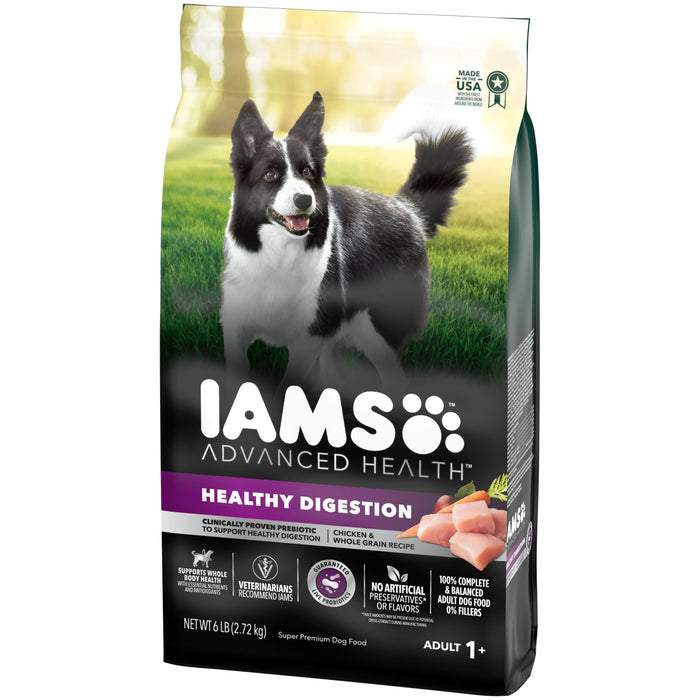 IAMS Advanced Healthy Digestion Adult Dry Dog Food Chicken & Whole Grains 6lb