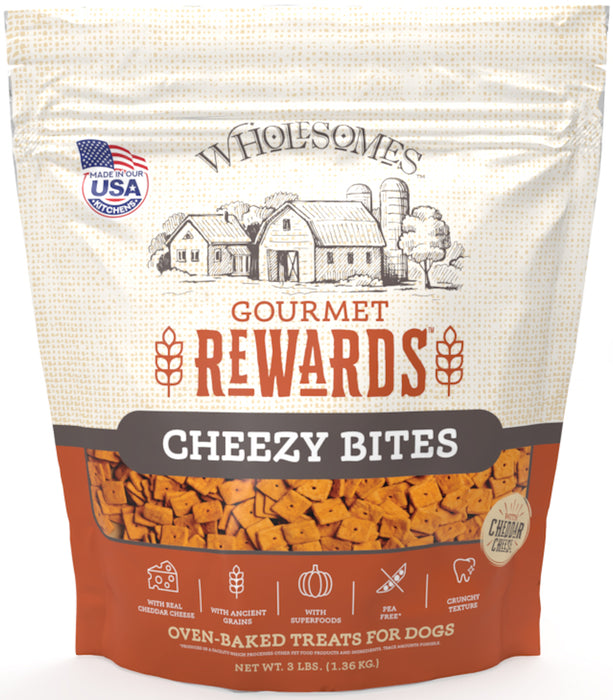Wholesomes Gourmet Rewards Biscuit Dog Treats Cheezy Bite 3lb
