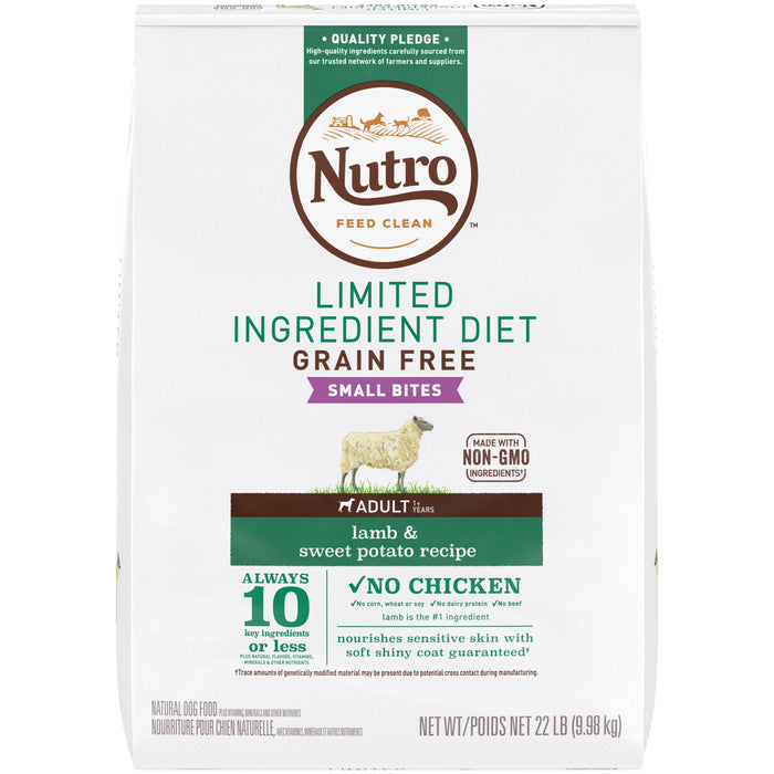 Nutro Products Limited Ingredient Diet Small Bites Adult Dry Dog Food Lamb & Sweet Potato 22lb