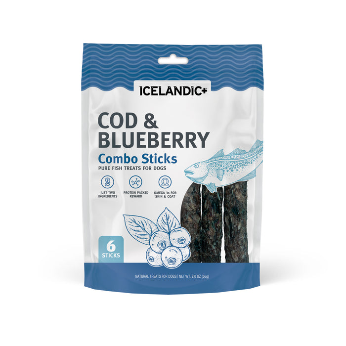 Icelandic+ Combo Sticks Dog Treats Cod & Blueberry 2.0oz - Image 2