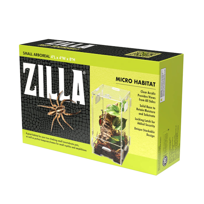Zilla Micro Habitat Terrariums with Locking Latch Arboreal, Small