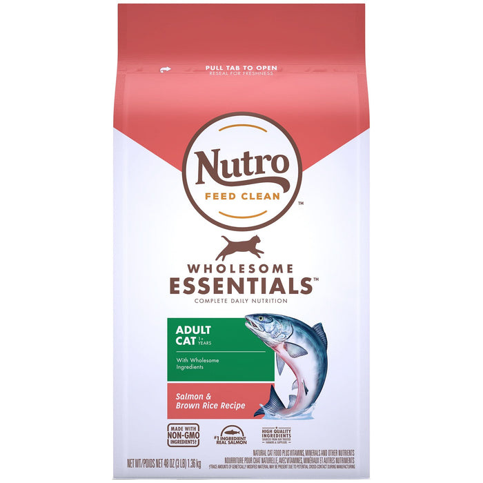 Nutro Products Wholesome Essentials Adult Dry Cat Food Salmon & Brown Rice 3lb