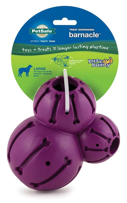 Busy Buddy Barnacle Dog Toy Purple LG