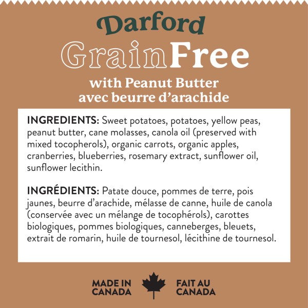 Darford Grain Free Dog Biscuits Peanut Butter Recipe 12 oz