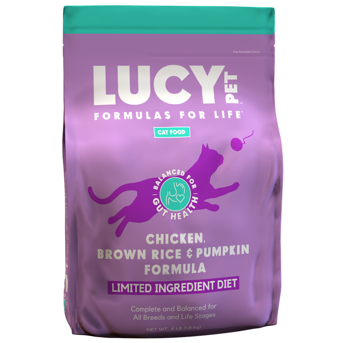 Lucy Pet Products Formulas for Life Dry Cat Food Chicken, Brown Rice & Pumpkin 4lbs