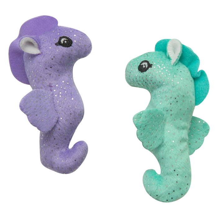 SnugArooz Kitty Seahorse with Catnip Plush Cat Toy (Pack of 2)