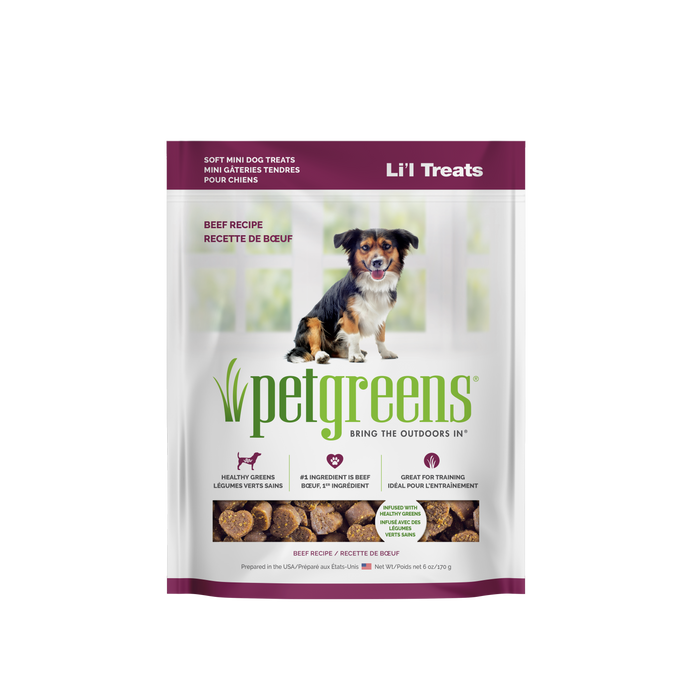 Pet Greens Li'l Treats Soft Mini Dog Treats Beef 6oz