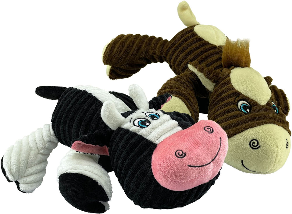 Petsport USA Tuff Squeaks Plush Dog Toy Farm Critter Assorted Assorted