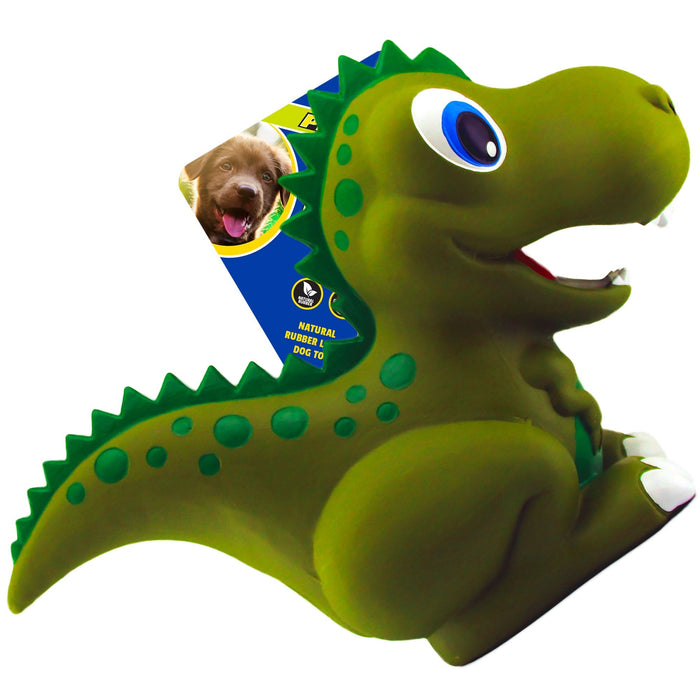 Petsport USA NaturFlex Dinosaur Latex Dog Toy T-Rex 9in Large