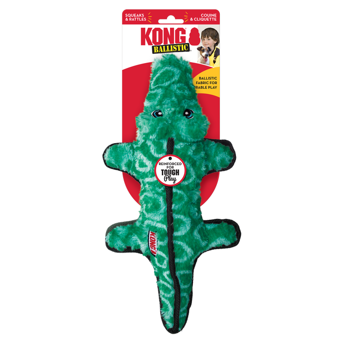 KONG Ballistic Dog Toy Alligator MD/LG - Image 2
