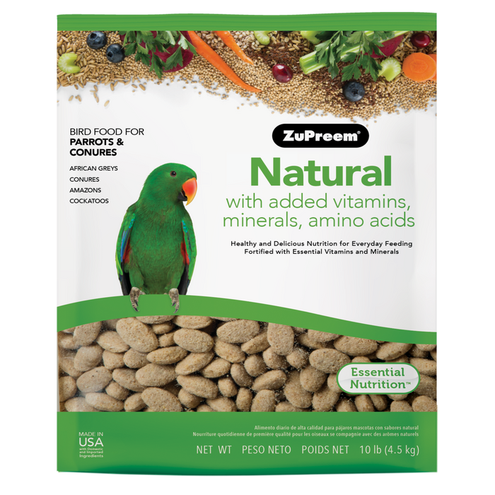 ZuPreem Natural Bird Food Parrots & Conures 10 lb