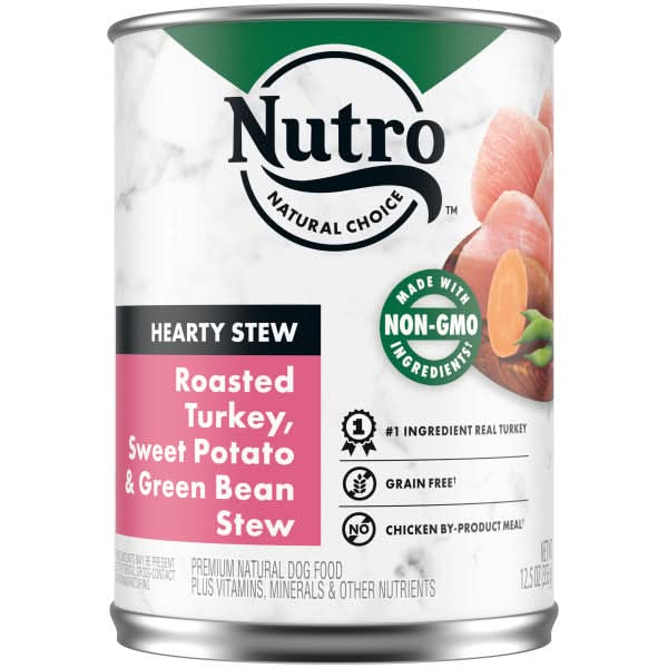 Nutro Products Large Breed Adult Wet Dog Food Chunky Chicken & Turkey Stew 12.5oz 12pk