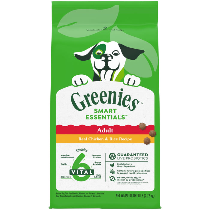 Greenies Smart Essentials Adult Dry Dog Food Chicken & Rice 6lbs