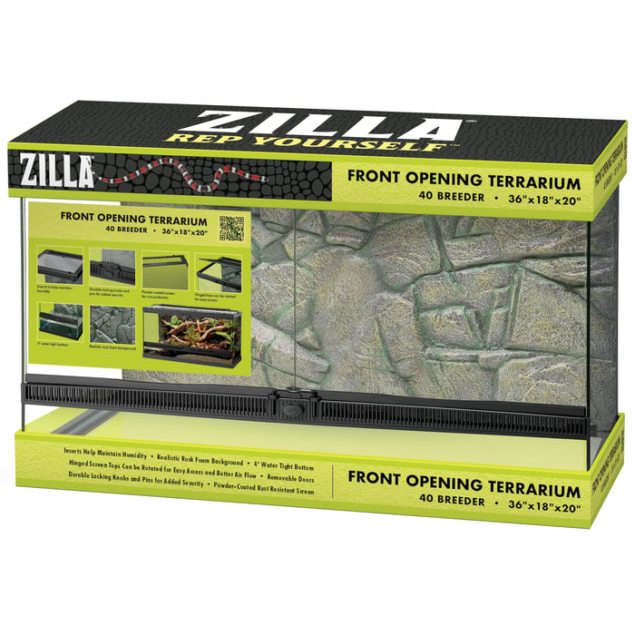Zilla Front Opening Terrariums 36 x 18 x 20 Inches