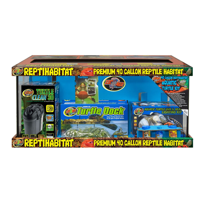 Zoo Med ReptiHabitat Aquatic Turtle Kit w/Filter 40gal