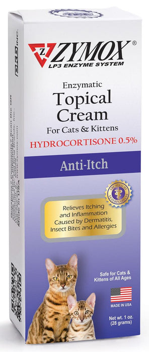Zymox Enzymatic Topical Cream 0.5% Hydrocortisone for Cats & Kittens 1oz