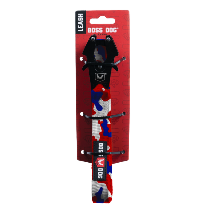 Boss Dog Tactical Dog Leash Red, White, & Blue 6ft
