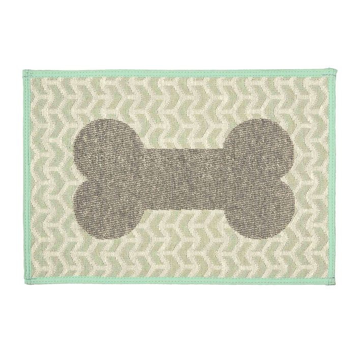 Loving Pets Bella Fashion Mats Geometric Bone Aqua