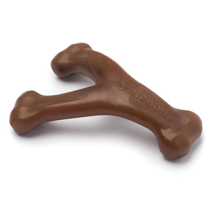 Benebone Wishbone Durable Dog Chew Toy Peanut Butter SM