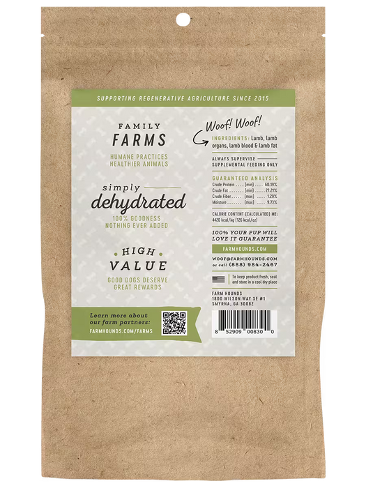 Farm Hounds Lamb Trainers Dog Treats 3.5 oz