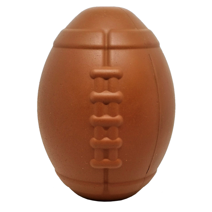 Mutts Kick Butt Football eDispenser Durable Rubber Chew Toy and Treat Dispenser