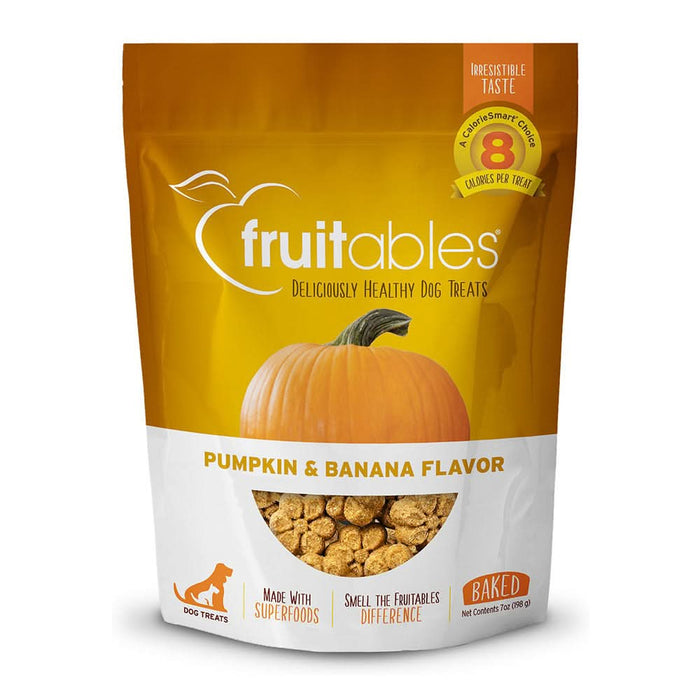 Fruitables Crunchy Baked Dog Treats Pumpkin & Banana 7oz
