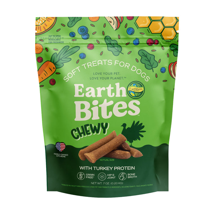 Earthborn Holistic EarthBites Chewy Soft Dog Treats Turkey 7oz