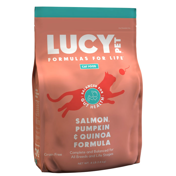 Lucy Pet Products Formulas for Life Dry Cat Food Salmon, Pumpkin & Quinoa 4lbs