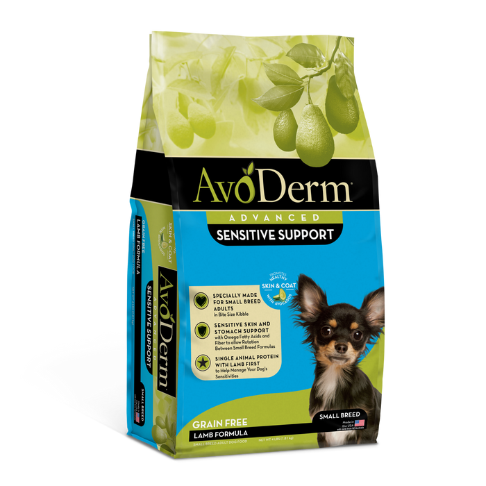 AvoDerm Natural Advanced Sensitive Support Small Breed Lamb Formula Dry Dog Food 4 lb