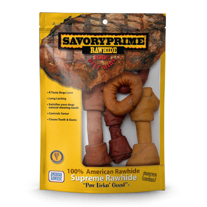 Savory Prime Rawhide Value Pack Assorted 1.56lb LG