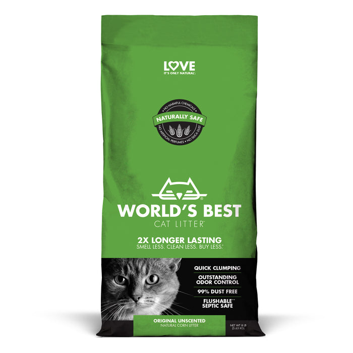 World's Best Cat Litter Original Unscented Cat Litter 8lb