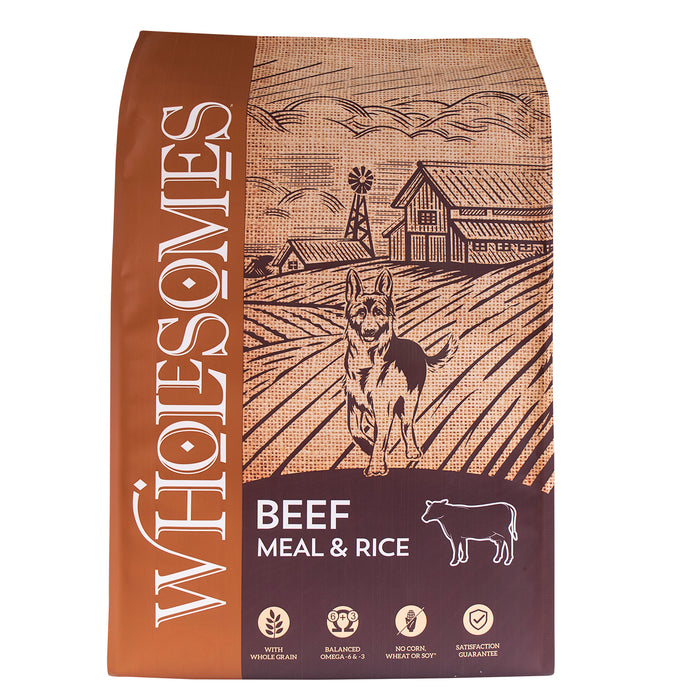 Wholesomes Dry Dog Food Beef Meal & Rice 40lb