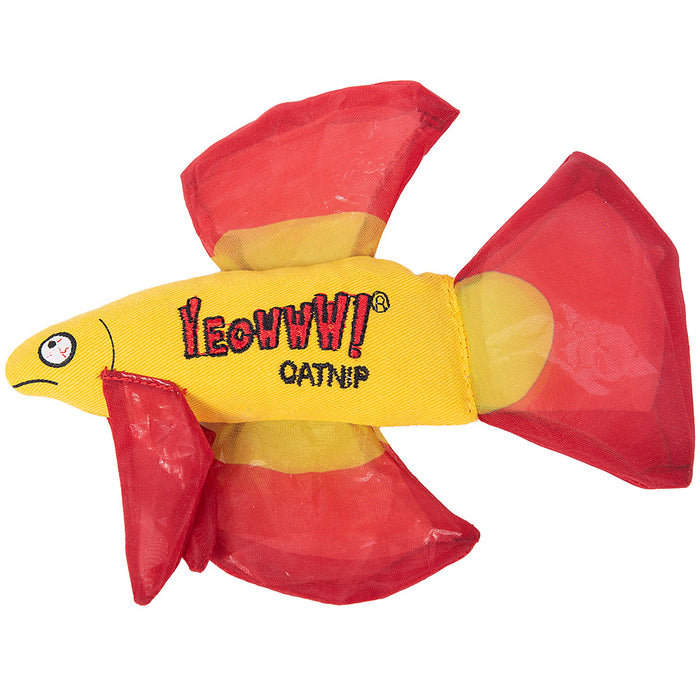 Yeowww! Mo Betta Fish Catnip Cat Toy Red One Size