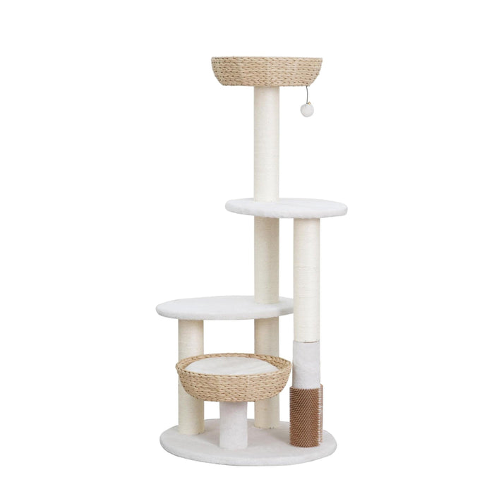 PetPals Pharoah 5-Level Cat Tree Ivory 49in