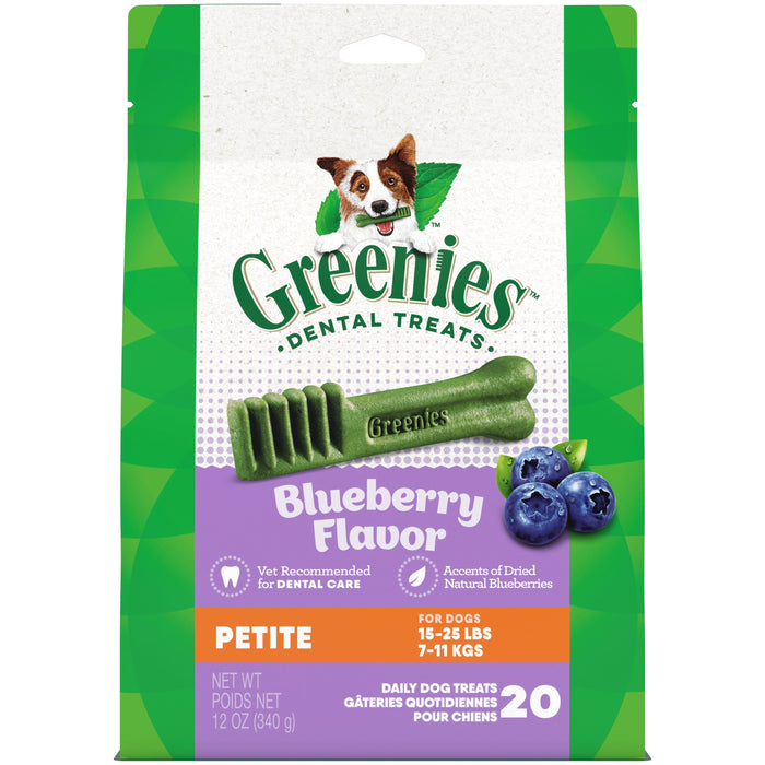 Greenies Dog Dental Treats Petite Blueberry 12oz 20ct