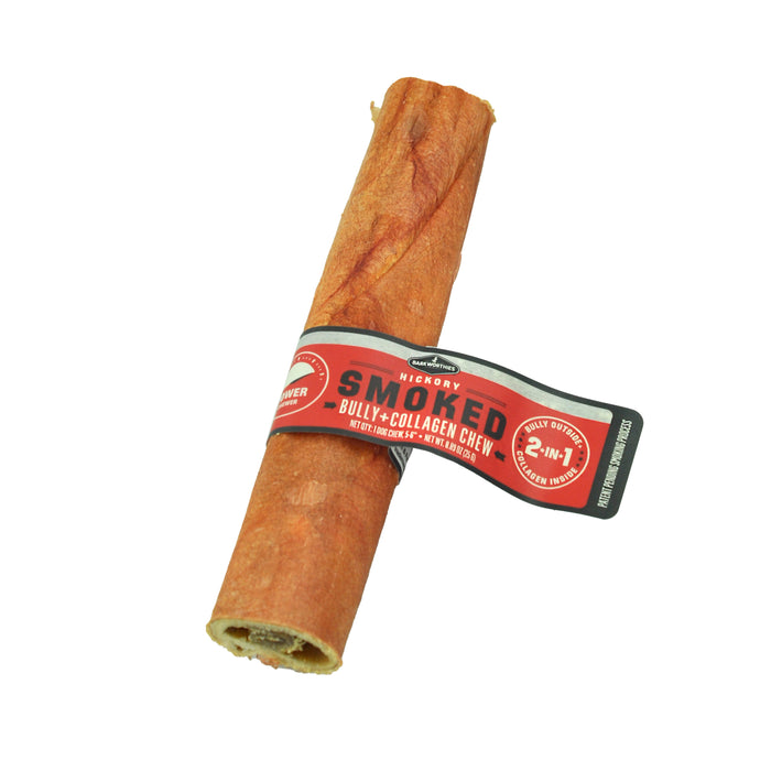 Barkworthies Smoked Bully+Collagen Dog Chew 5-6in - Image 2