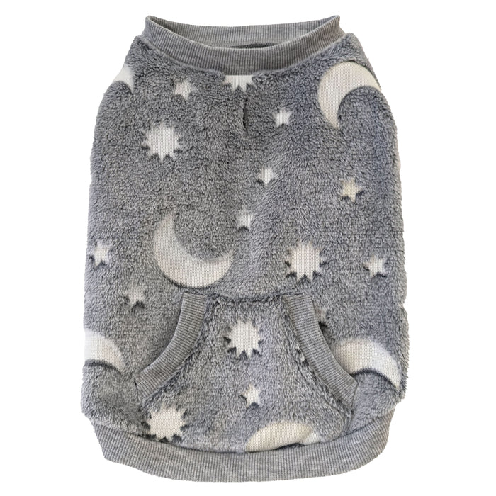 Fashion Pet Glow-Dark Sweatshirt Gray XS