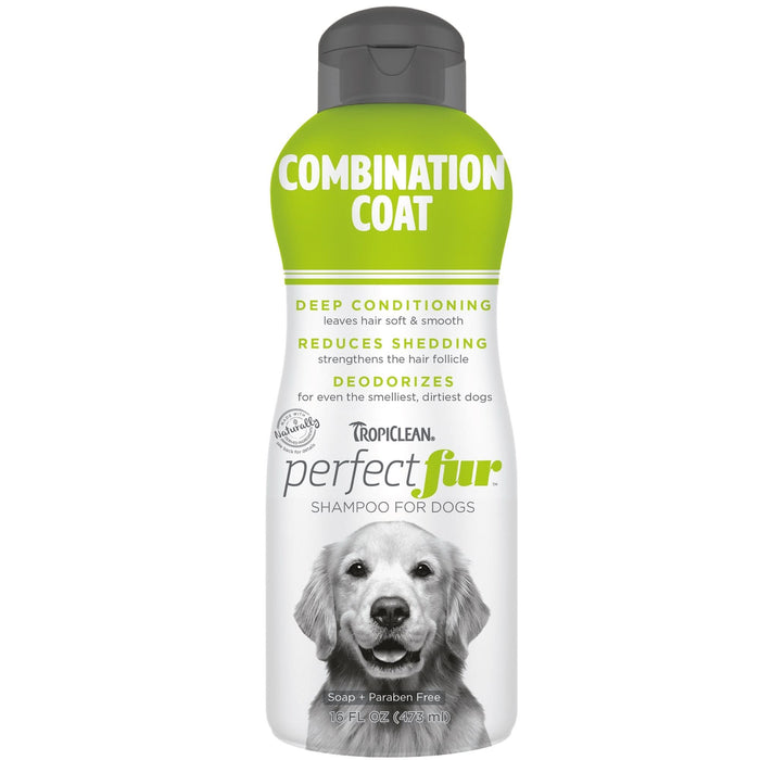 TropiClean PerfectFur Combination Coat Shampoo for Dogs 16oz
