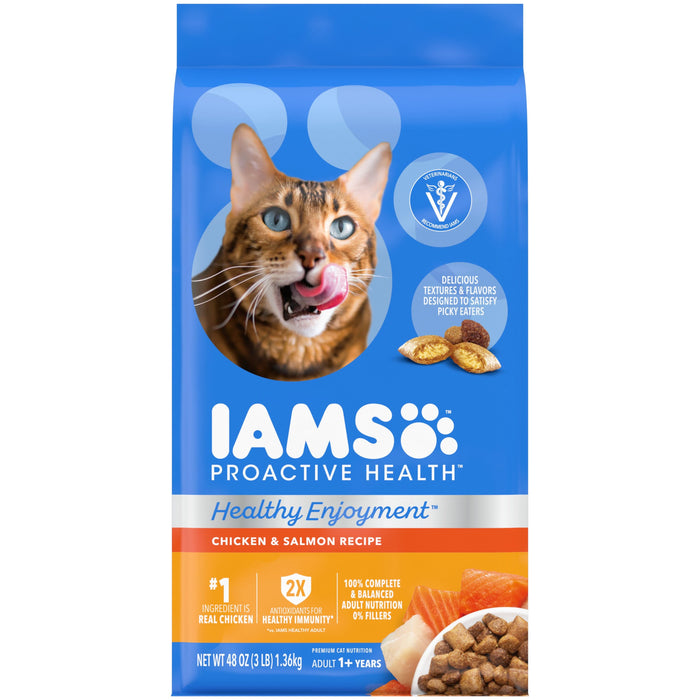 IAMS ProActive Health Healthy Enjoyment Dry Cat Food Chicken & Salmon 3lb