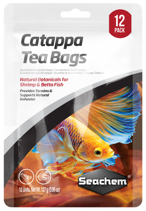 Seachem Laboratories Catappa Water Conditioner Tea Bags 12pk