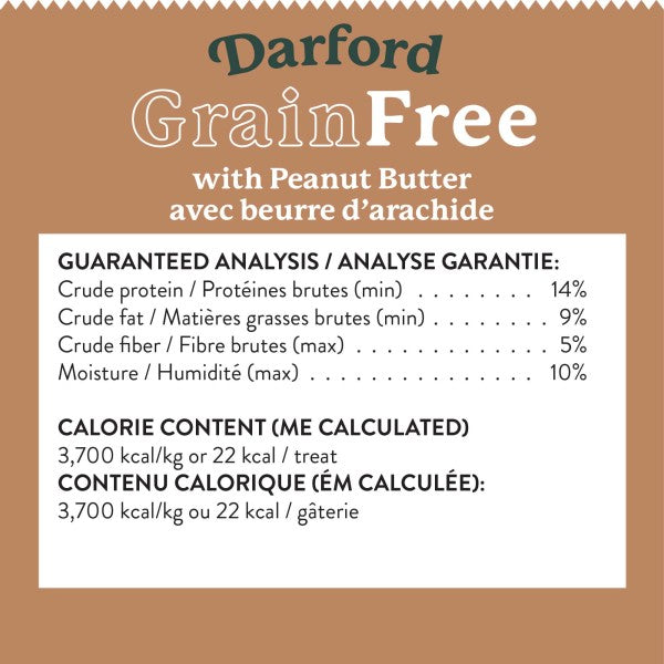 Darford Grain Free Dog Biscuits Peanut Butter Recipe 12 oz